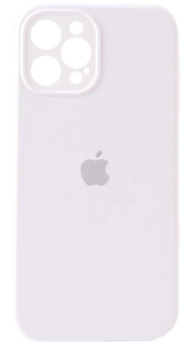 Силиконовый чехол Soft Touch для Apple iPhone 12 Pro Max с защитой камеры лого белый