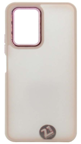 Силиконовый чехол для Realme C33 хром с глянцевой камерой розовый