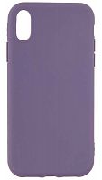 Силиконовый чехол для Apple Iphone XR плотный матовый фиолетовый
