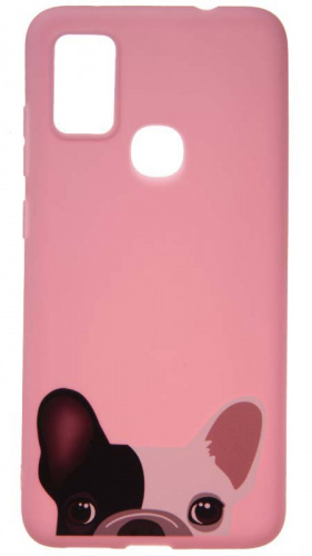 Силиконовый чехол для Samsung Galaxy M51/M515 Pets Мопс розовый