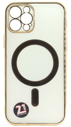 Силиконовый чехол Anyland для Apple iPhone 12 Pro magsafe золотой