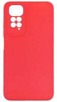 Силиконовый чехол для Xiaomi Redmi Note 11 с защитой камеры матовый неоновый розовый
