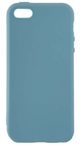 Силиконовый чехол для Apple iPhone 5/5S/SE матовый морской синий