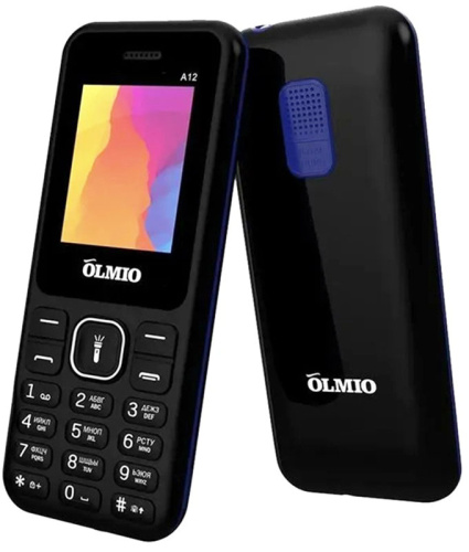 Мобильный телефон Olmio A12 черный-синий