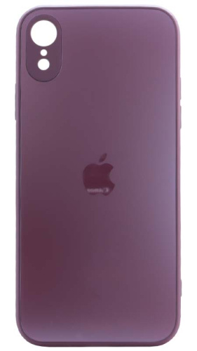 Силиконовый чехол для Apple iPhone XR матовое стекло бордовый