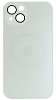 Силиконовый чехол для Apple iPhone 13 AG Glass матовое стекло белый