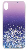 Силиконовый чехол для Apple iPhone XR звёздочки фиолетовый