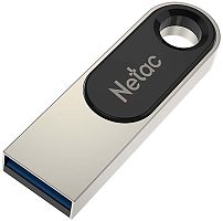 16GB флэш драйв Netac U278, USB 3.0, металл, серебряный, чёрная вставка