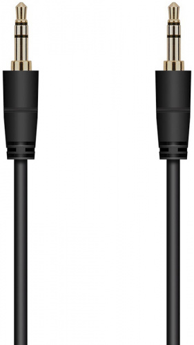 Аудио кабель AUX Krutoff черный 1m (пакет)