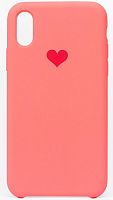 Задняя накладка Soft Touch Love для Apple iPhone X/XS ярко-розовый
