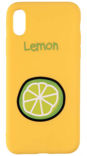 Силиконовый чехол для Apple iPhone X/XS фрукты лимон