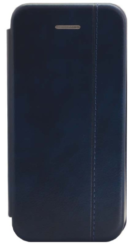 Чехол-книга OPEN COLOR для Apple iPhone 5/5S/SE с прострочкой синий