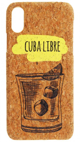 Чехол для iPhone X Cork case (Cuba libre)