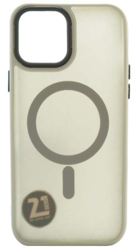 Силиконовый чехол MagSafe для Apple iPhone 13 Pro Max матовый титан