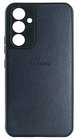 Силиконовый чехол для Samsung Galaxy A54/A546 кожа с лого синий