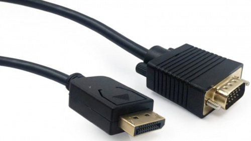 Кабель DisplayPort->VGA Cablexpert CCP-DPM-VGAM-5M, 5м, 20M/15M, черный, экран, пакет