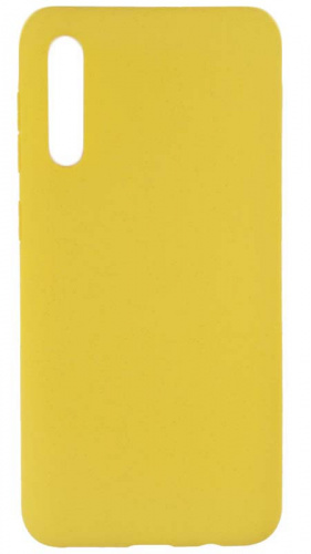 Силиконовый чехол для Samsung Galaxy A30/A305 матовый с блестками желтый