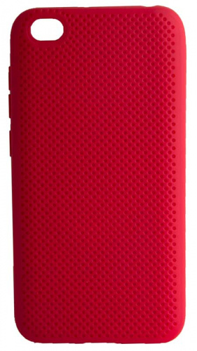 Силиконовый чехол для Xiaomi Redmi GO с перфорацией красный