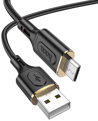 Кабель USB - микро USB HOCO X95 Goldentop 1.0м 2.4A черный