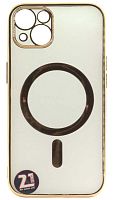Силиконовый чехол Anyland для Apple iPhone 13 magsafe золотой