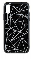 Силиконовый чехол Diamond для Apple iPhone X/XS геометрия черный