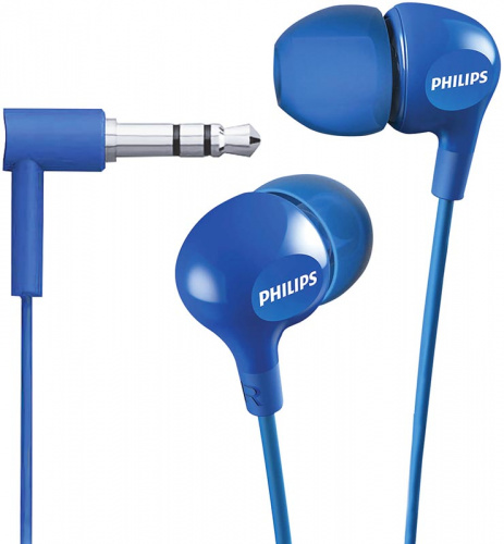 Наушники Philips SHE 3550BL 1.2м синий