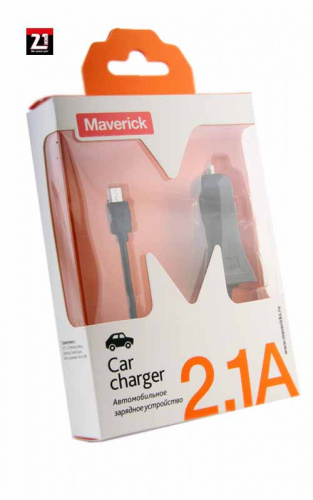 АЗУ "Maverick" micro USB (2.1A)  для совместимых планшетных ПК, смартфонов, мобильных телефонов, NEW