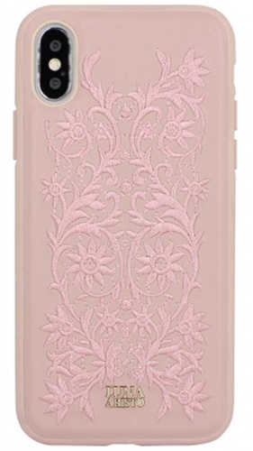 Силиконовый чехол Luna Aristo для Apple iPhone X/XS розовый