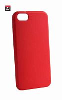 Силиконовый чехол для Apple iPhone 5/5S плотный матовый красный