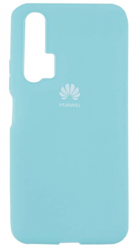 Силиконовый чехол для Huawei Honor 20 Pro с лого бирюзовый