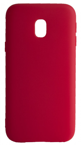 Силиконовый чехол для Samsung Galaxy J730/J7 (2017) матовый красный