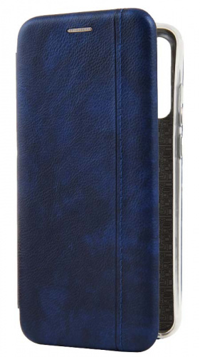 Чехол-книга OPEN COLOR для Huawei Y6P с прострочкой синий