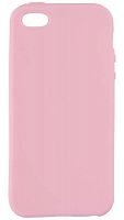 Силиконовый чехол для Apple iPhone 5/5S/SE матовый розовый
