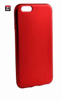 Силиконовый чехол New Metallic для Apple iPhone 6/6S матовый красный