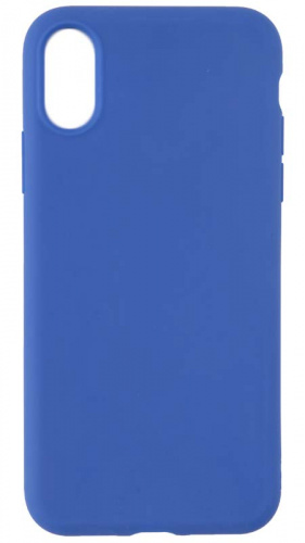 Силиконовый чехол для Apple iPhone X/XS мягкий синий