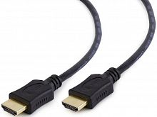 Кабель HDMI Cablexpert CC-HDMI4L-1M, 1м, v1.4, 19M/19M, серия Light, черный, позол.разъемы, экран