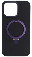 Силиконовый чехол для Apple iPhone 14 Pro Max MagSafe с подставкой фиолетовый