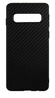 Силиконовый чехол для Samsung Galaxy S10/G973 карбон чёрный