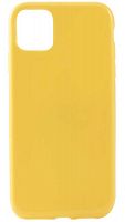 Силиконовый чехол для Apple iPhone 11 с попсокетом плотный желтый