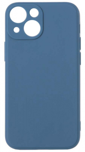 Силиконовый чехол Soft Touch для Apple iPhone 13 mini с защитой камеры синий