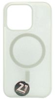Силиконовый чехол для Apple iPhone 14 Pro MagSafe с окантовкой белый