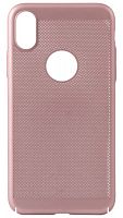 Задняя накладка для Apple iPhone X перфорированная розовый