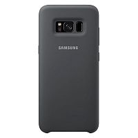 Силиконовая накладка Samsung G955 Galaxy S8+ темно серый Dual Silicon Cover EF-PG955