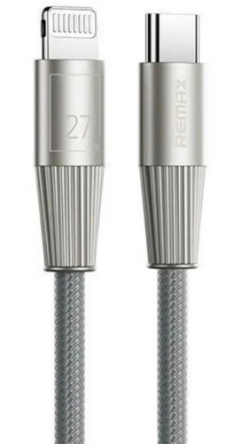 Кабель Type-C - 8 pin Remax RC-C107 Infinity 1.2м 2.4A 27Вт серебряный