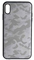 Накладка Dotfes G07 Camouflage Style Case для iPhone XS Max (silver)