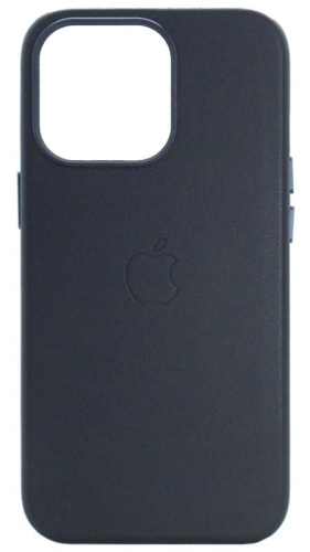 Силиконовый чехол MagSafe для Apple iPhone 13 Pro кожа темно-синий