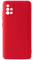 Силиконовый чехол Soft Touch для Samsung Galaxy A51/A515 с защитой камеры красный
