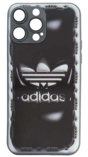 Силиконовый чехол для Apple iPhone 14 Pro Max стеклянный с защитой линз Adidas