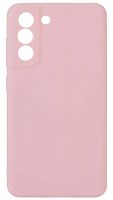 Силиконовый чехол для Samsung Galaxy S21 FE матовый бледно-розовый