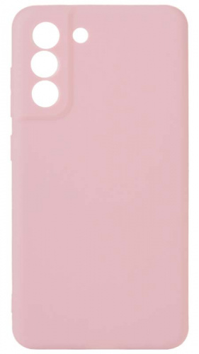 Силиконовый чехол для Samsung Galaxy S21 FE матовый бледно-розовый